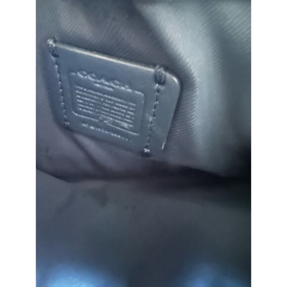 Coach Triple Pebble Zip Wallet Clutch Wristlet Blue Gray Women's EUC - Picture 5 of 10